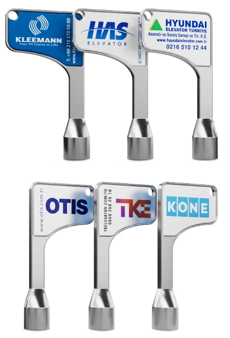 LiftKeys Asansör Anahtarı - Damla etiketli, logolu ve estetik kurumsal tasarımlar
