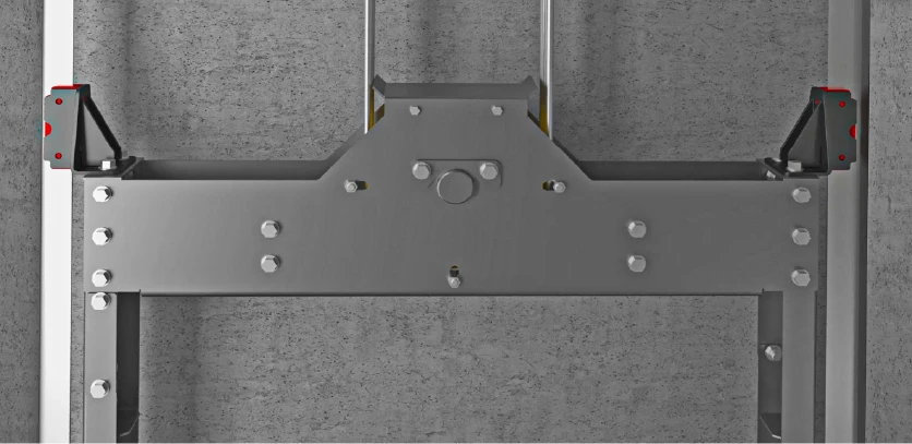 Asansör Karşı Ağırlık Süspansiyonunda Paten Montajı