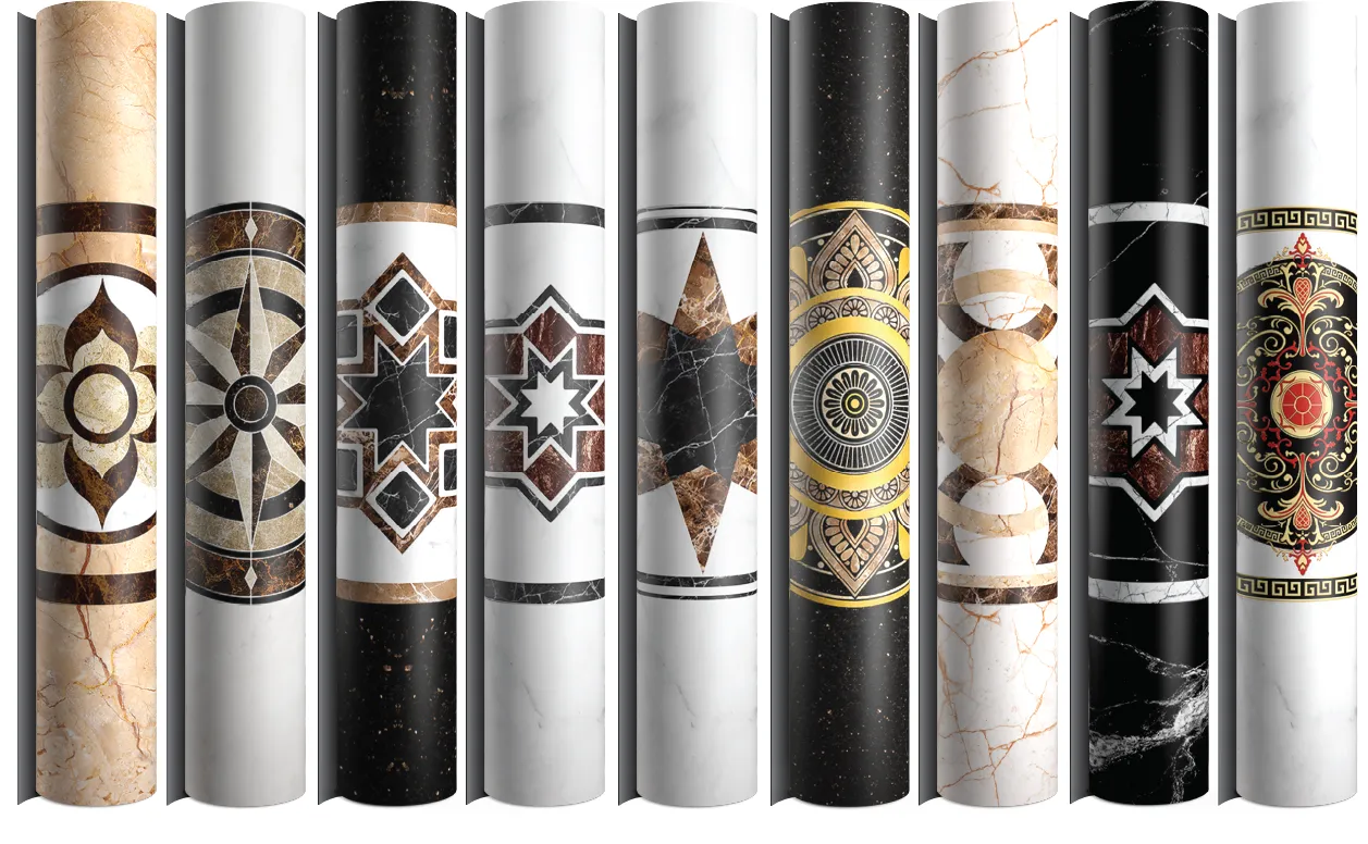 LiftKeys Farklı Desen ve Renklerde PVC Asansör Zemin Kaplama Ruloları