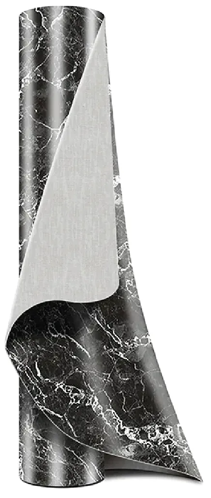 Tekstil Tabanlı PVC Zemin - Siyah Mermer Desen