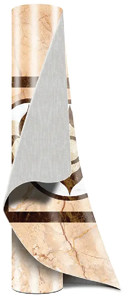 Tekstil Tabanlı PVC Zemin - Bej Mermer Desen