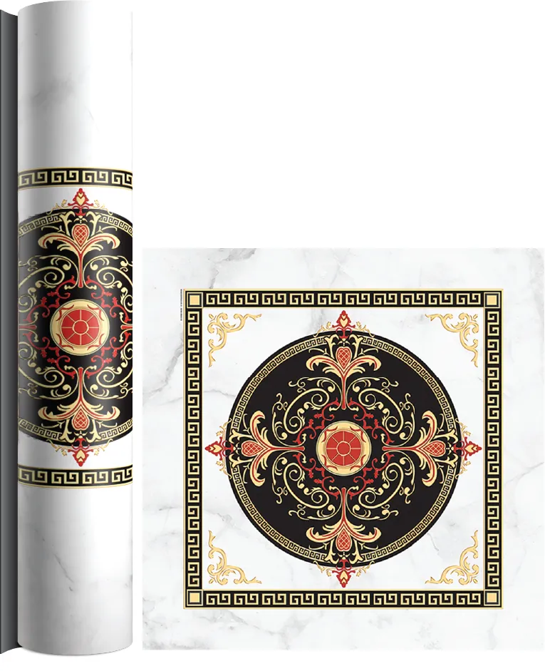 Geleneksel saray motifli lüks PVC yer döşemesi