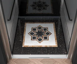 Gerçek mermer şıklığı sunan, 2mm inceliğinde hafif ve ekonomik asansör PVC zemin kaplaması